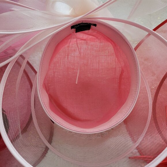 Paris Hand-Made Elegant Large Brim Ruffle Organza Hat - Picture 7 of 7